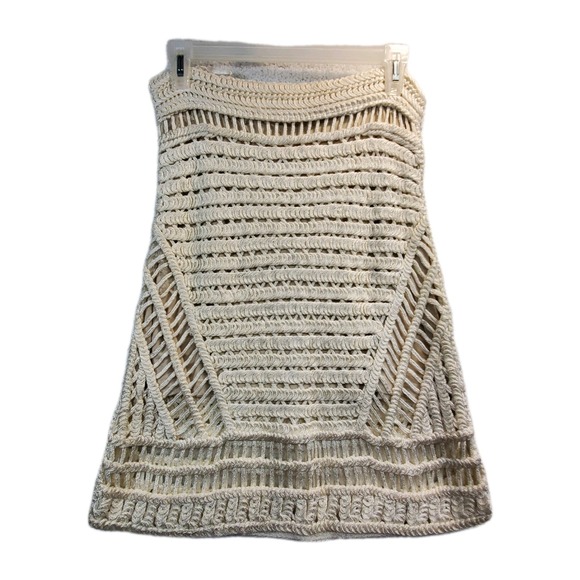 new conture Dresses & Skirts - Gold Label New Conture Skirt Womens Size M Rope Style Skirt Ivory Colored